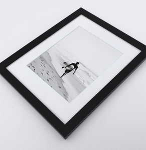 3 Piece Black and White Framed Surfing Posters with Palms