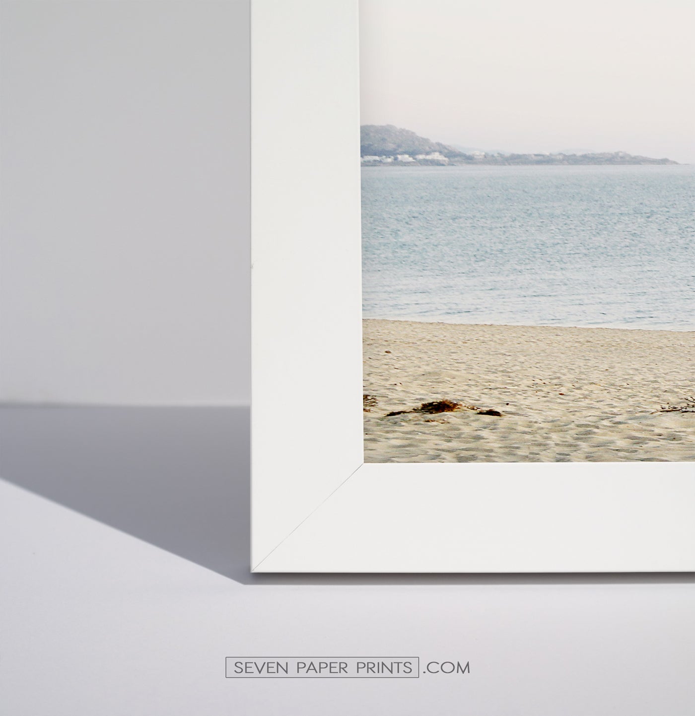 A corner of a white frame