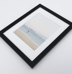 A photo print of a seashore