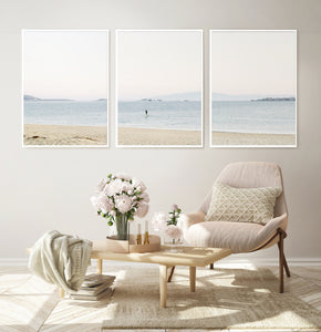 Minimalist Beach Photography Triptych