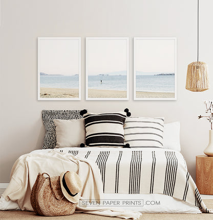 Minimalist Beach Photography Triptych