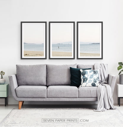 Minimalist Beach Photography Triptych