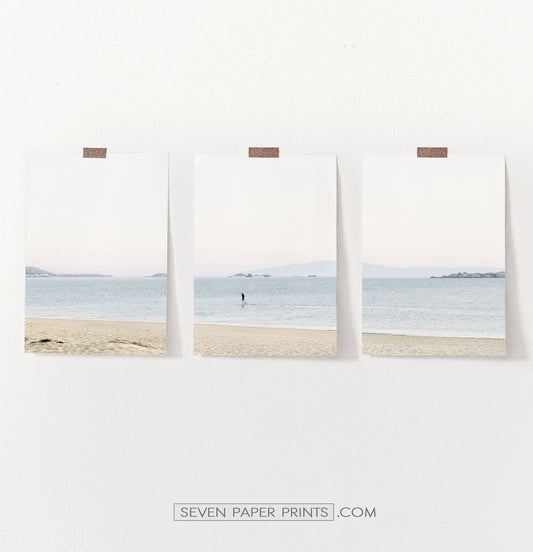Minimalist Beach Photography Triptych