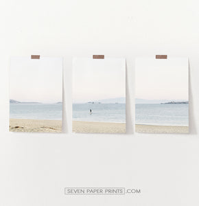 Minimalist Beach Photography Triptych