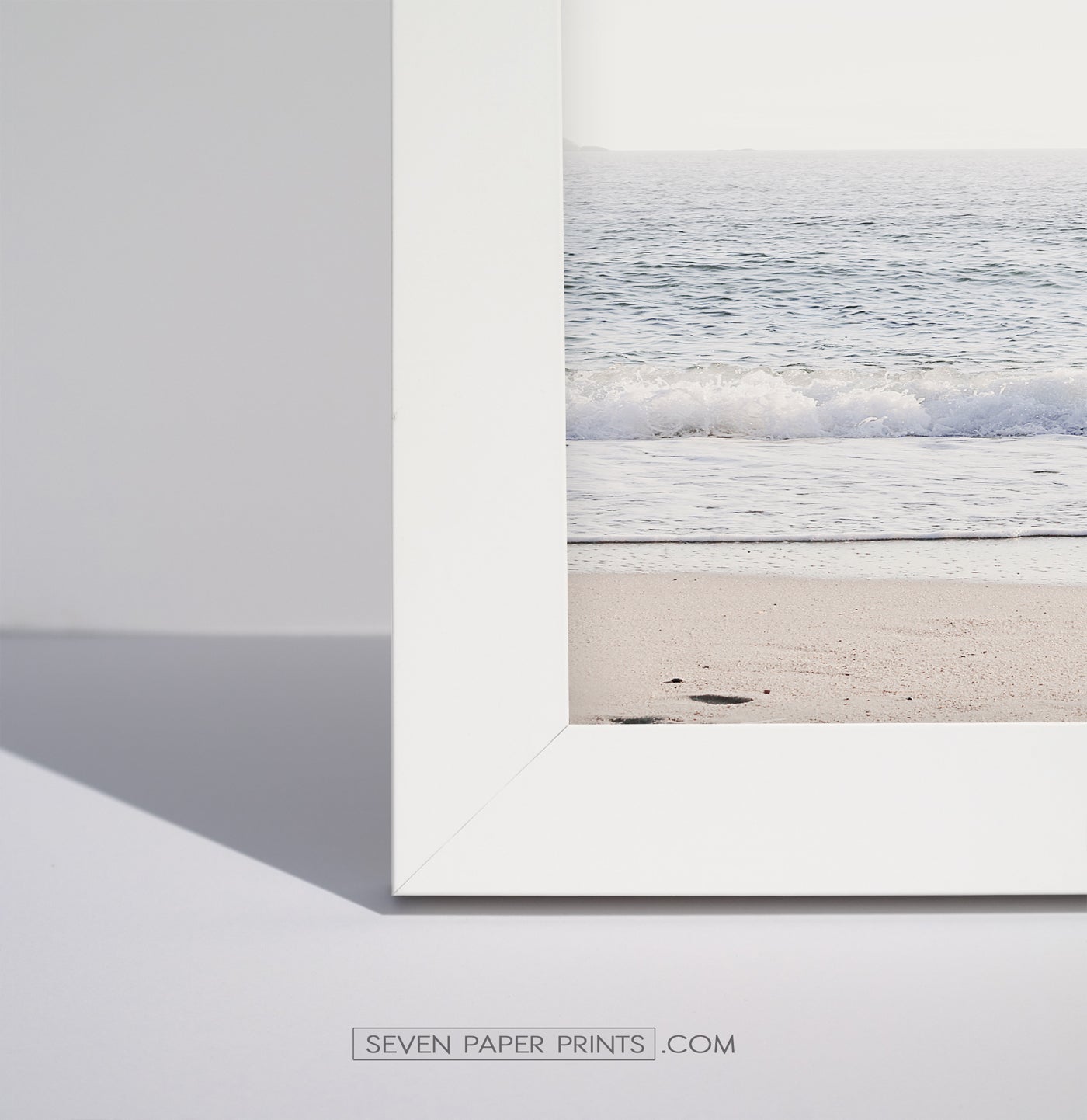 A corner of a white frame