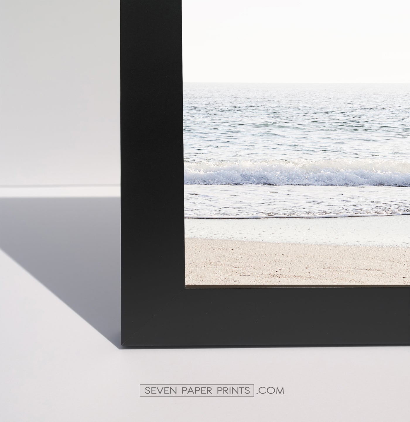A corner of a black frame