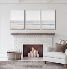 Load image into Gallery viewer, Coastal Triptych Above the Fireplace
