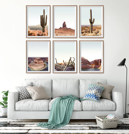 Arizona Desert Landscape Set of 6 Wall Art