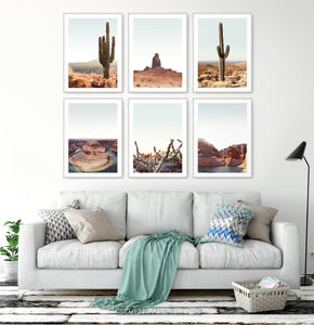 Arizona Desert Landscape Set of 6 Wall Art
