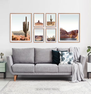 Arizona Desert Landscape Set of 6 Wall Art