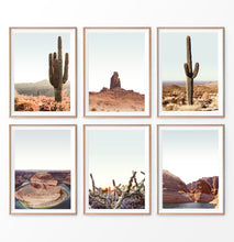 Load image into Gallery viewer, Desert wall art set of 6 prints, cactus plants wall art
