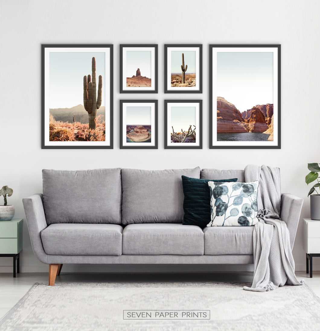 Arizona Desert Travel Gallery Wall with Cacti