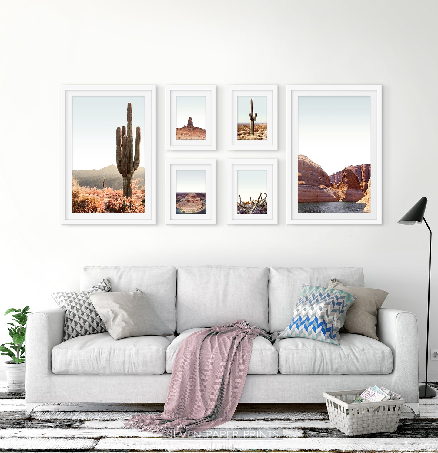Arizona Desert Travel Gallery Wall with Cacti