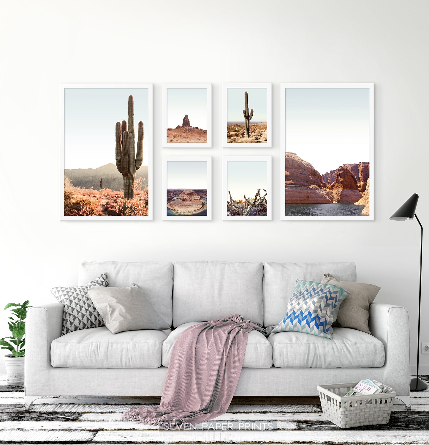 Arizona Desert Travel Gallery Wall with Cacti