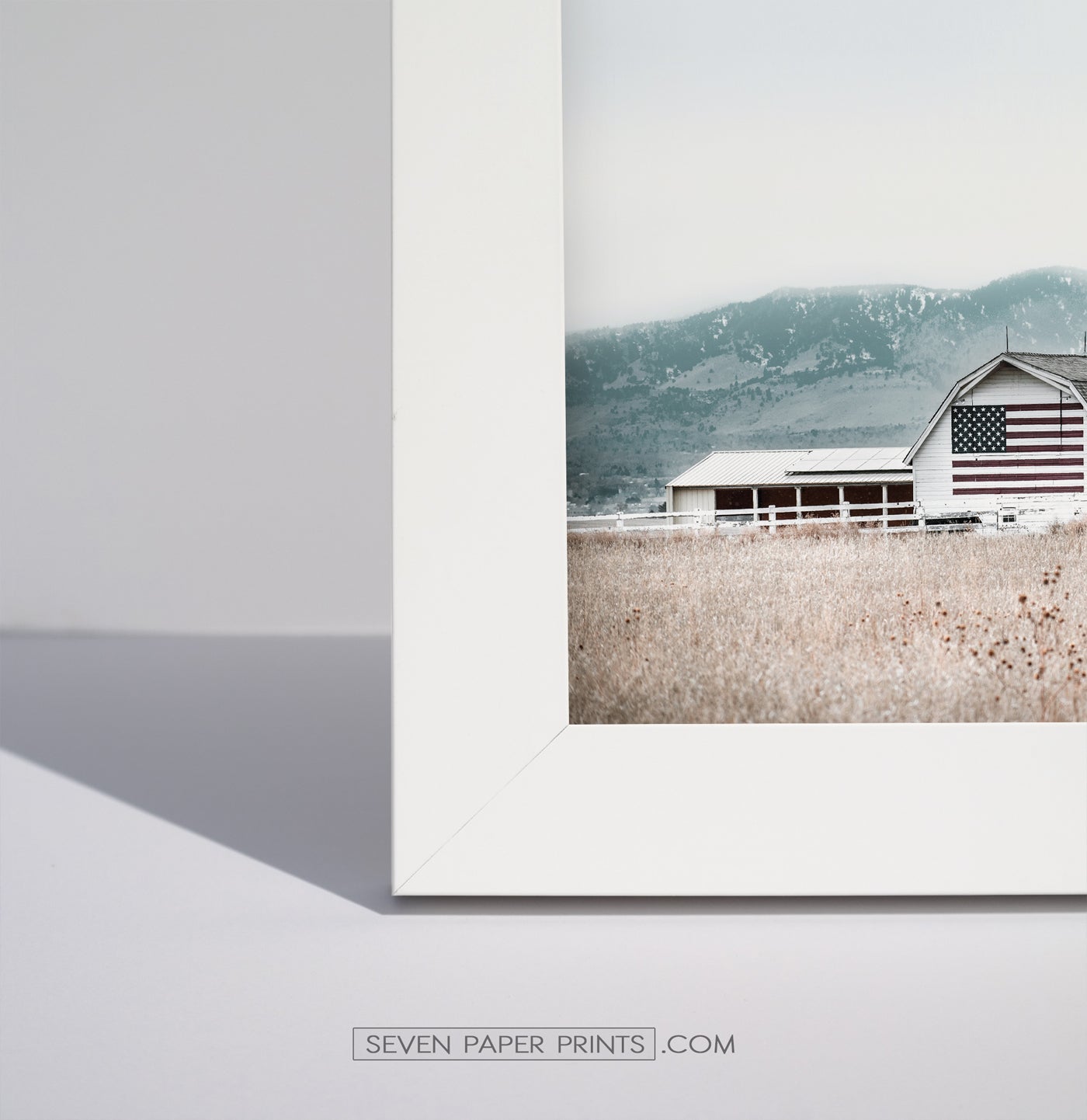 Corner of a white frame