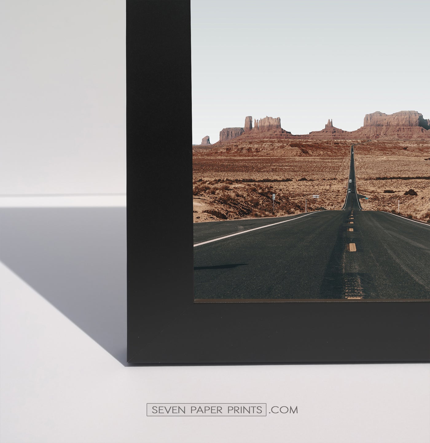 Corner of a black frame
