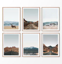Load image into Gallery viewer, Countryside wall art, rural landscape 6 piece print set 
