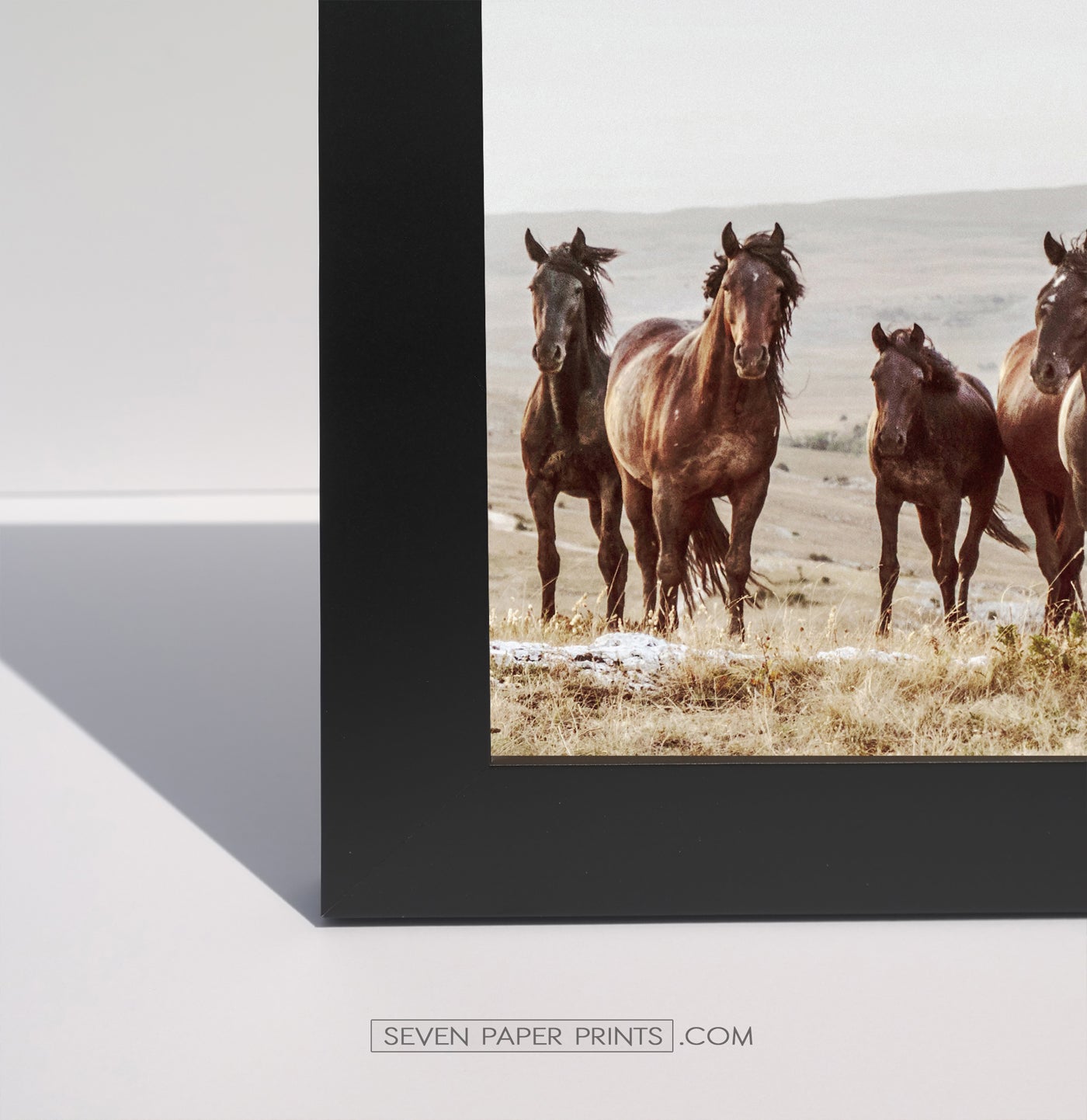 Corner of a black frame