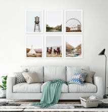 Load image into Gallery viewer, White-framed Set of 6 above the white sofa
