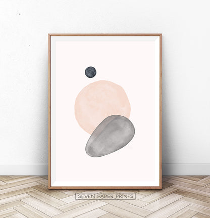Mid Century Modern Art | Earth Color Shapes