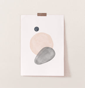 Mid Century Modern Art | Earth Color Shapes