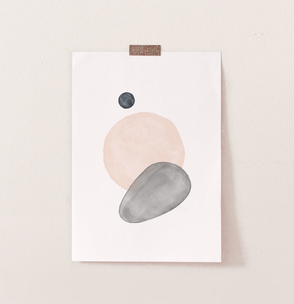 Mid Century Modern Art | Earth Color Shapes