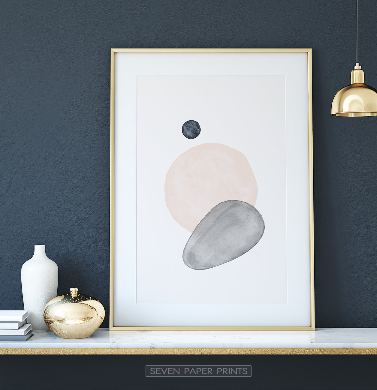 Mid Century Modern Art | Earth Color Shapes