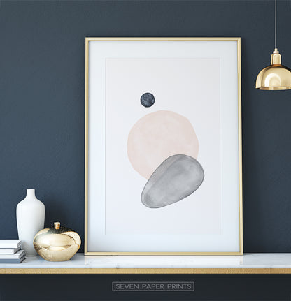 Mid Century Modern Art | Earth Color Shapes
