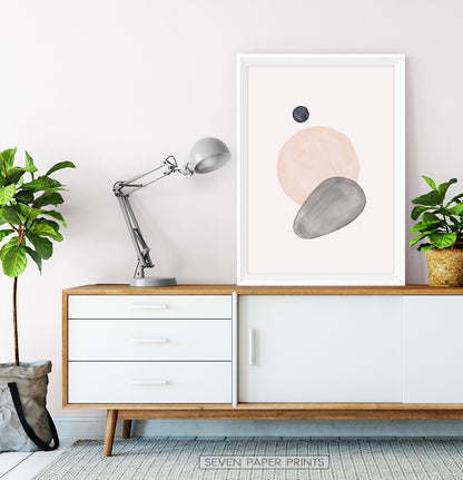 Mid Century Modern Art | Earth Color Shapes