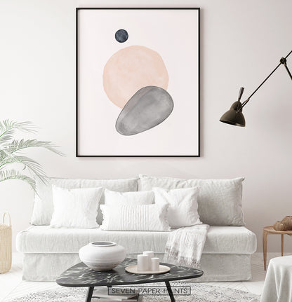 Mid Century Modern Art | Earth Color Shapes