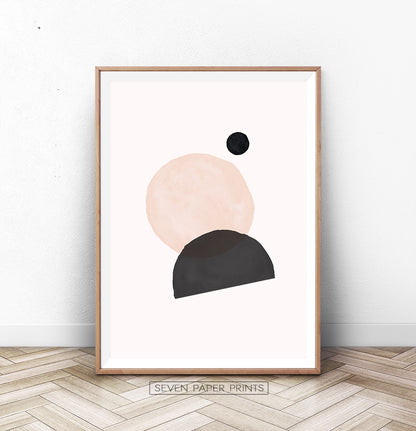 Abstract Minimal Print in Earth Colors | Boho Art
