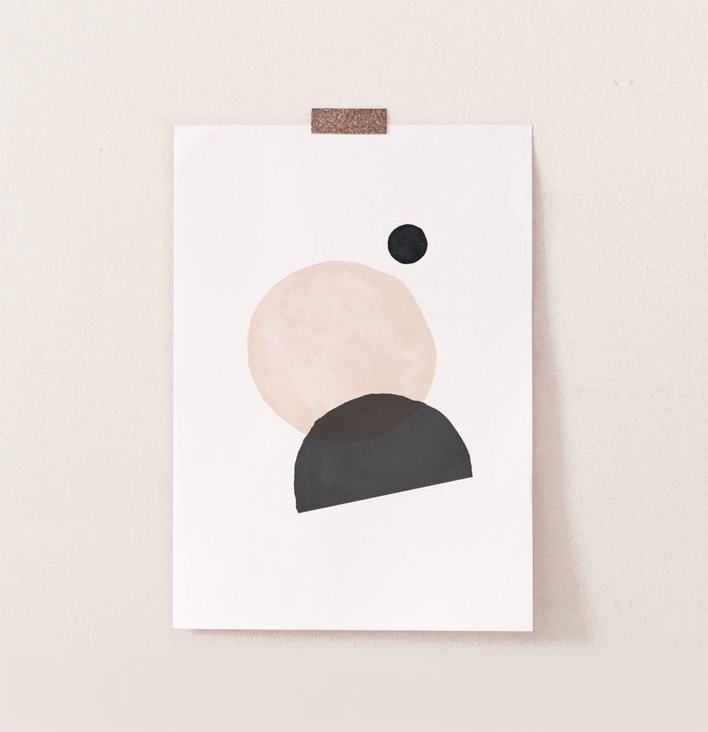 Abstract Minimal Print in Earth Colors | Boho Art