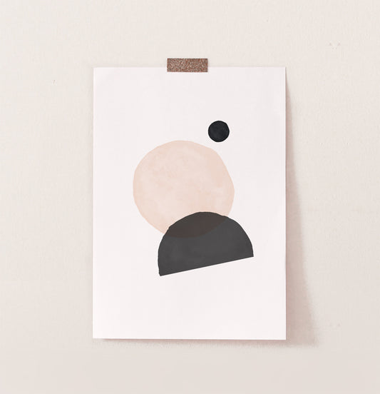 Abstract Minimal Print in Earth Colors | Boho Art
