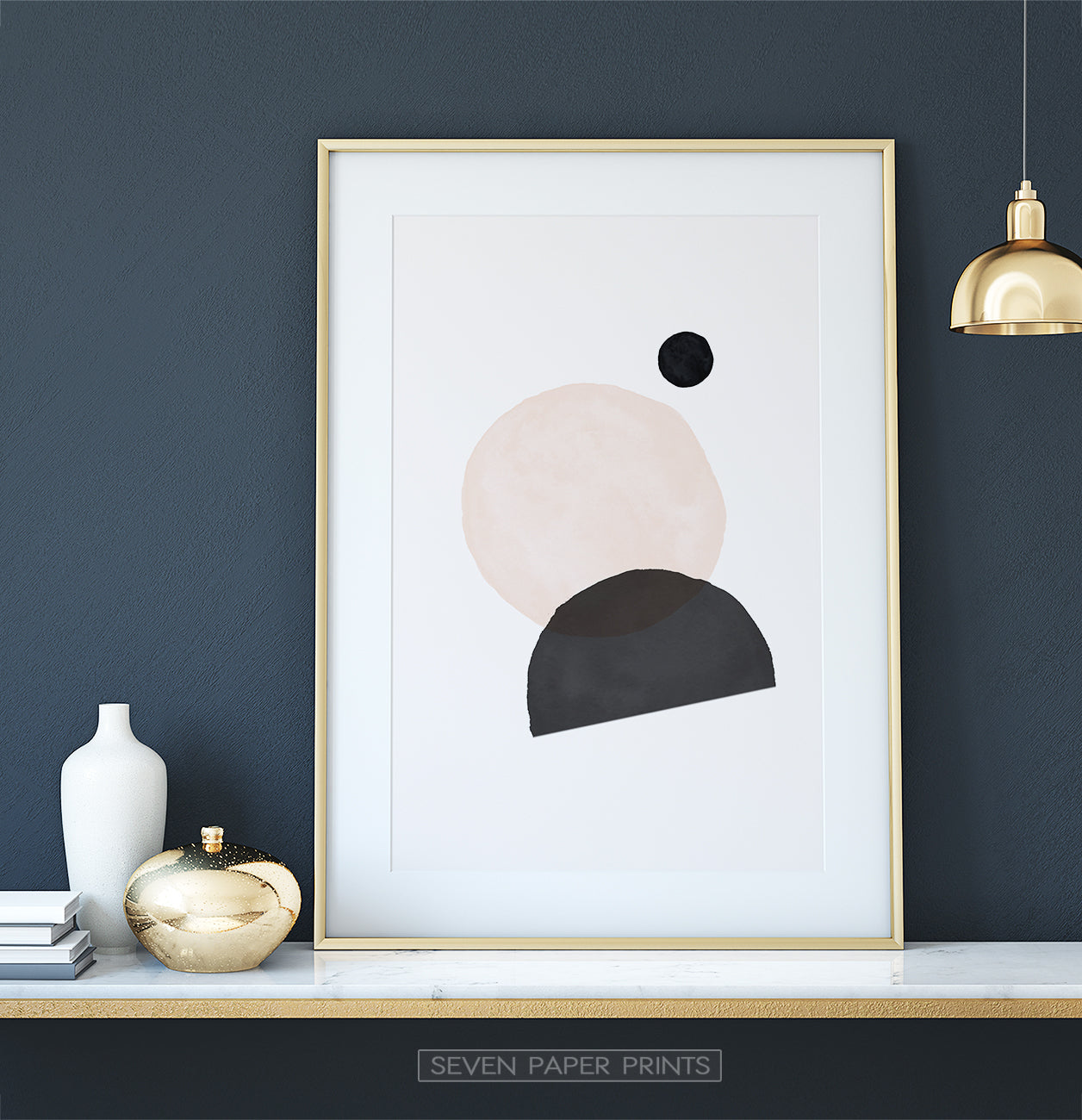 Extra Large Earth Color Abstract Shapes 