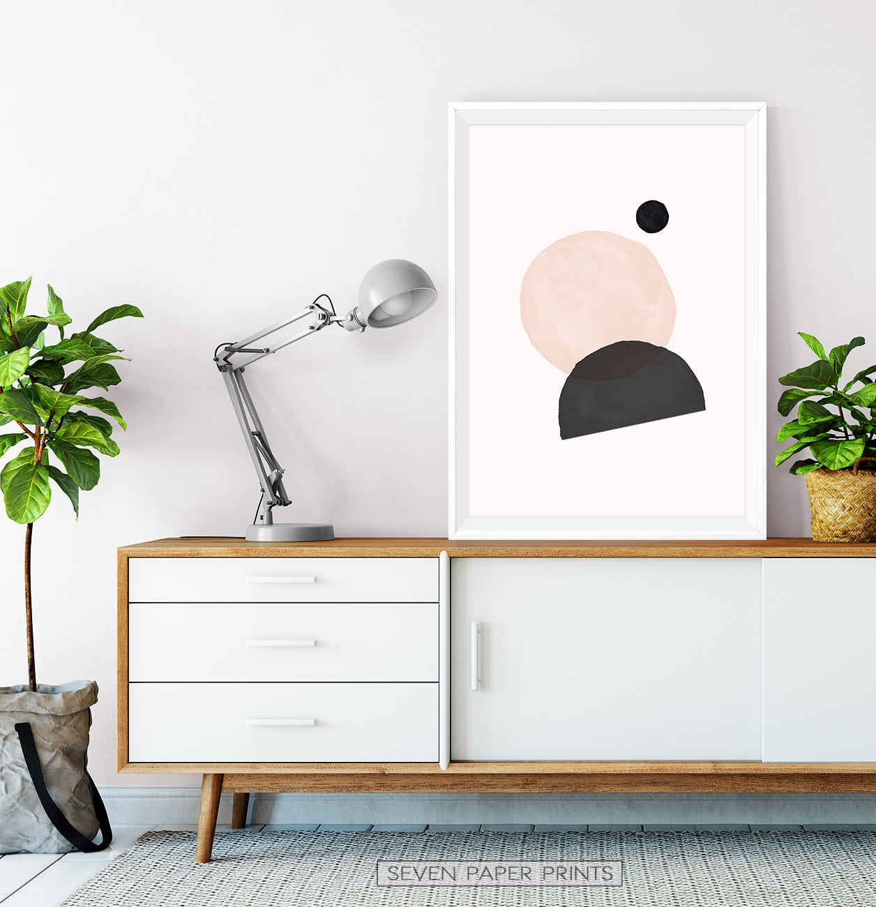 Abstract Minimal Print in Earth Colors | Boho Art