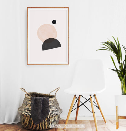 Abstract Minimal Print in Earth Colors | Boho Art