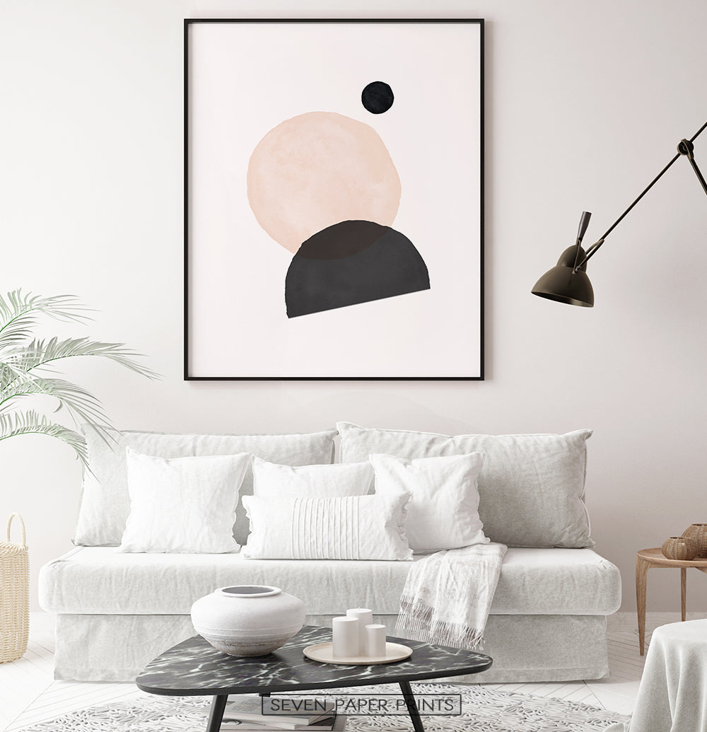 Abstract Minimal Print in Earth Colors | Boho Art