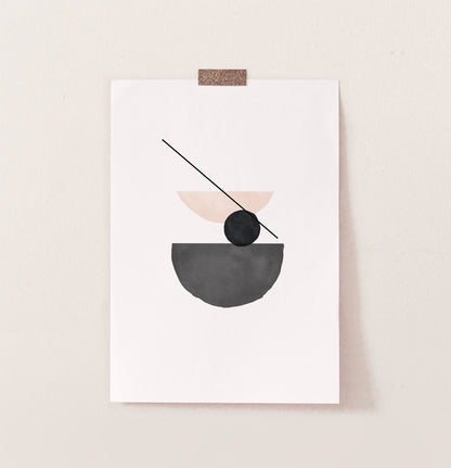 Boho Abstract Shapes in Sunburst Neutral Colors