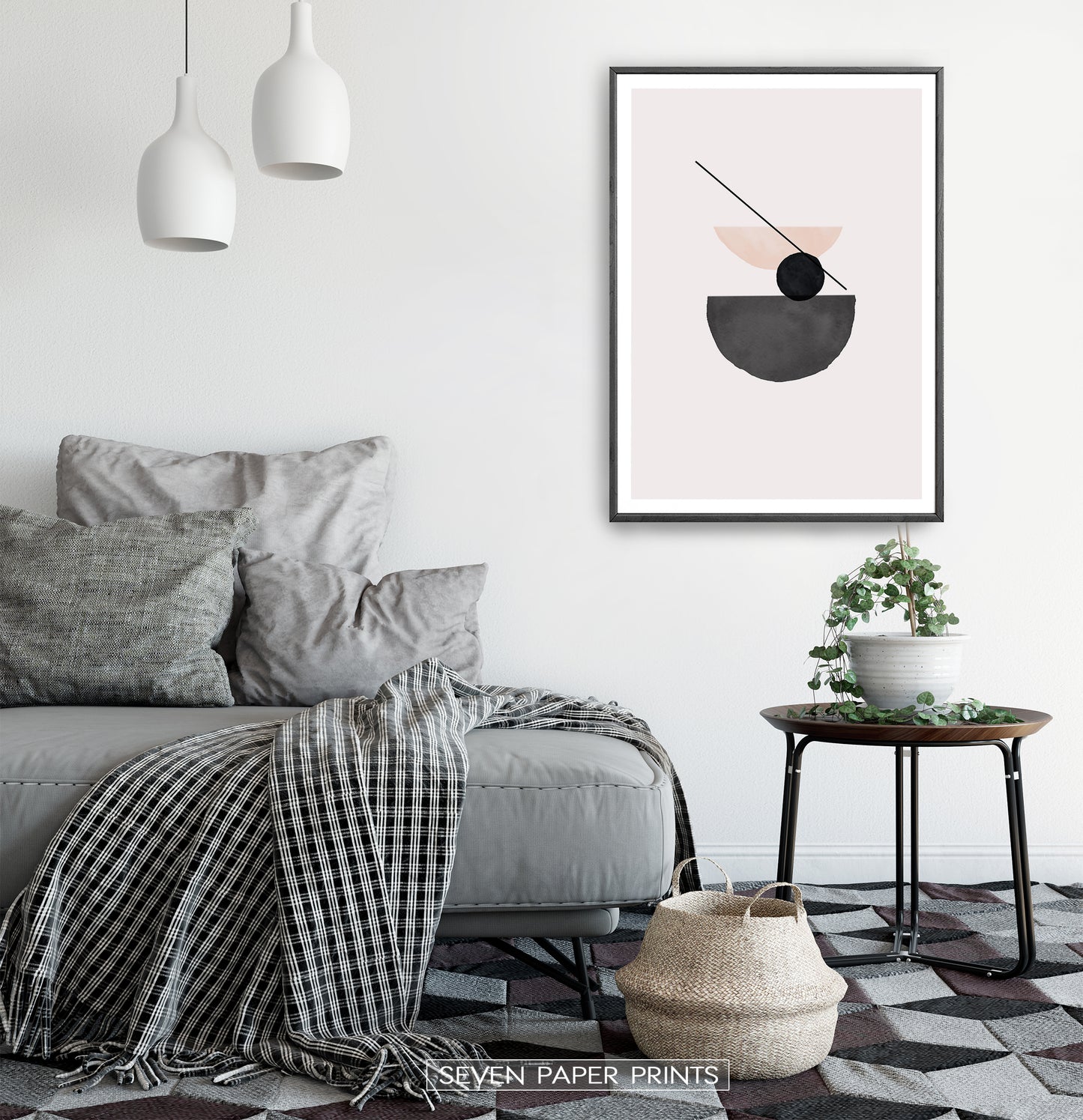 Boho Abstract Shapes in Sunburst Neutral Colors