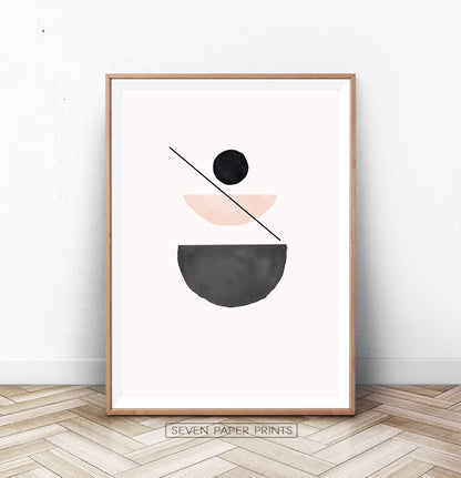 Boho Terracotta Wall Decor, Abstract Terracotta Art Print
