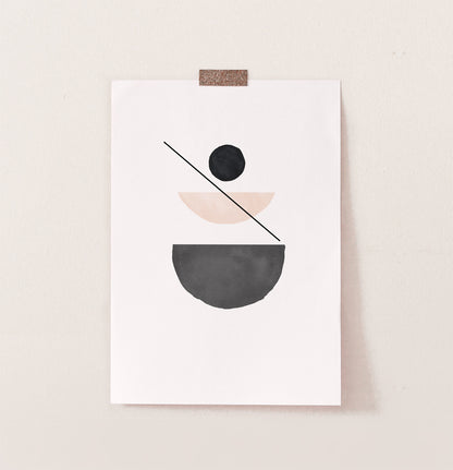 Boho Terracotta Wall Decor, Abstract Terracotta Art Print