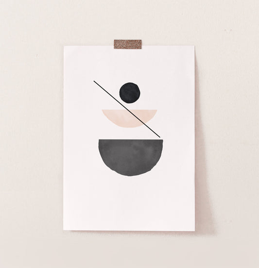 Boho Terracotta Wall Decor, Abstract Terracotta Art Print