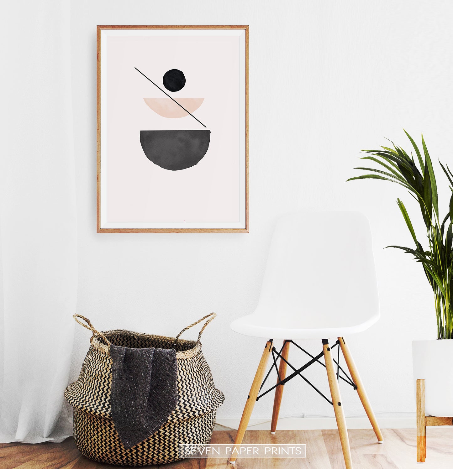 Boho Terracotta Wall Decor, Abstract Terracotta Art Print