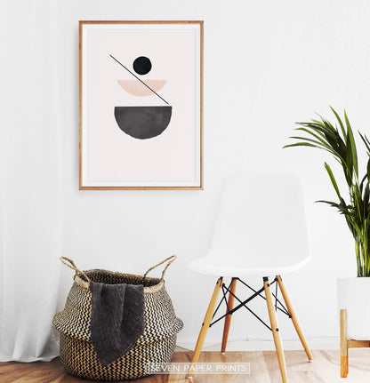 Boho Terracotta Wall Decor, Abstract Terracotta Art Print