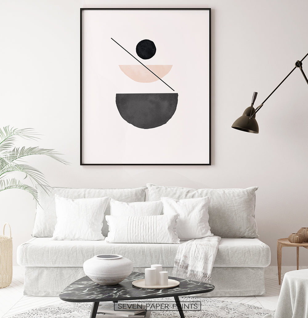 Boho Terracotta Wall Decor, Abstract Terracotta Art Print