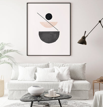 Boho Terracotta Wall Decor, Abstract Terracotta Art Print