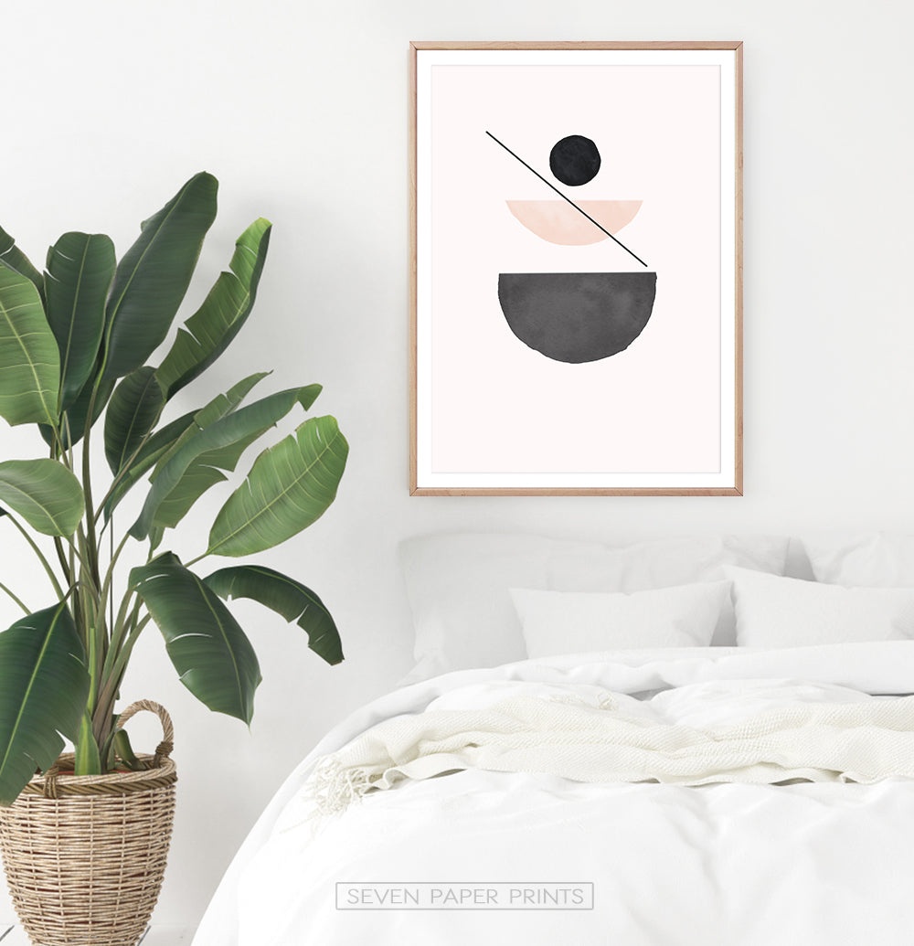 Boho Terracotta Wall Decor, Abstract Terracotta Art Print