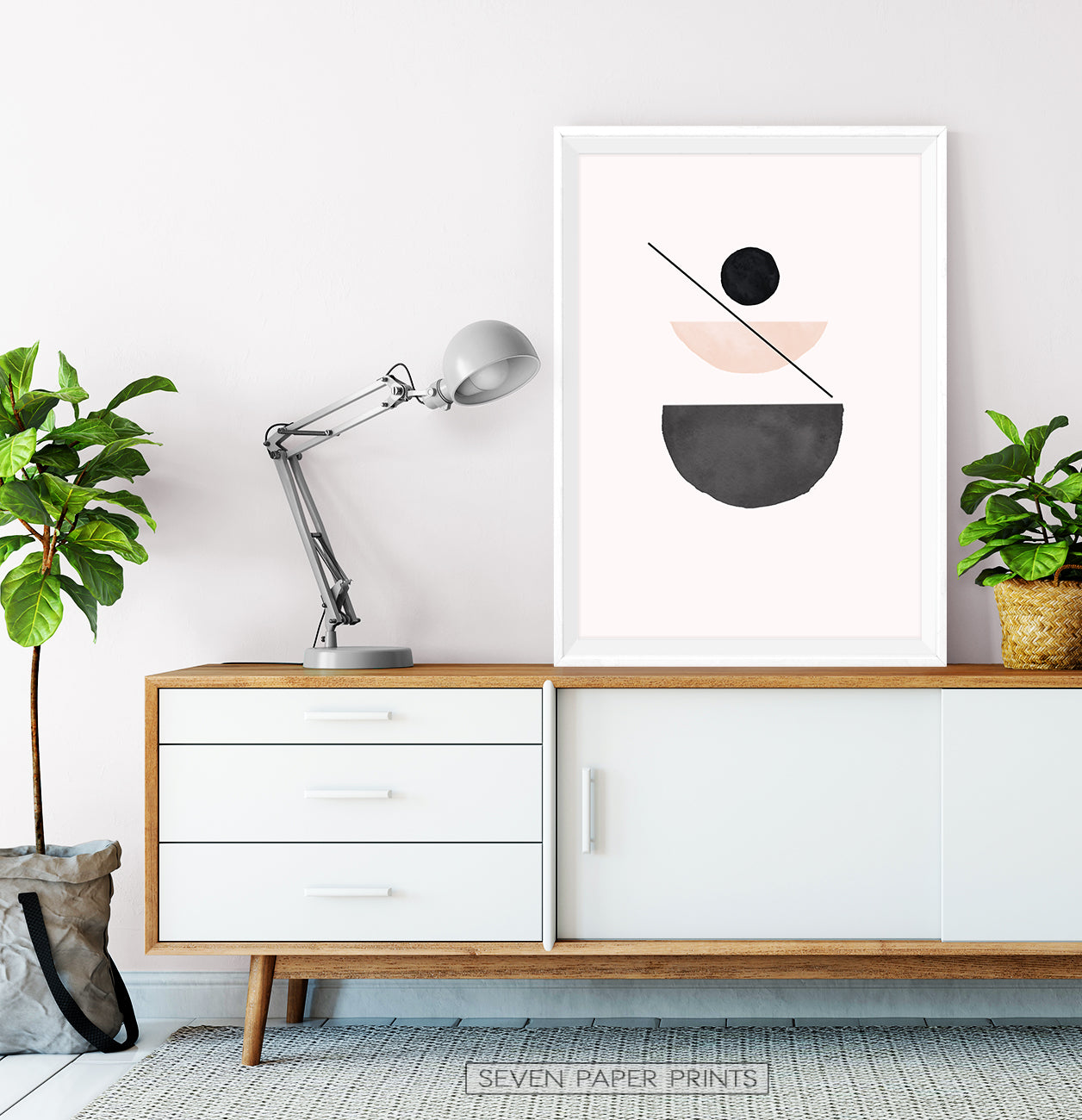 Boho Terracotta Wall Decor, Abstract Terracotta Art Print