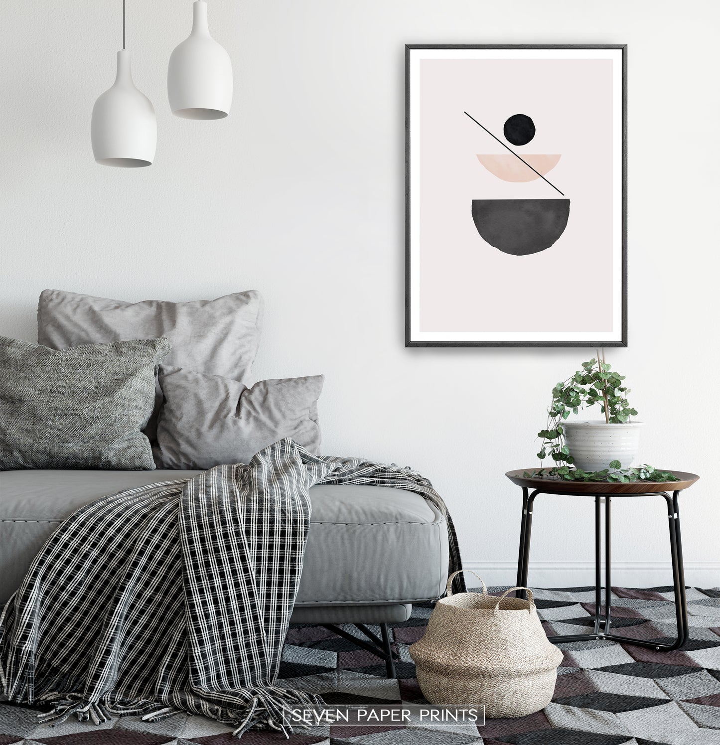 Boho Terracotta Wall Decor, Abstract Terracotta Art Print
