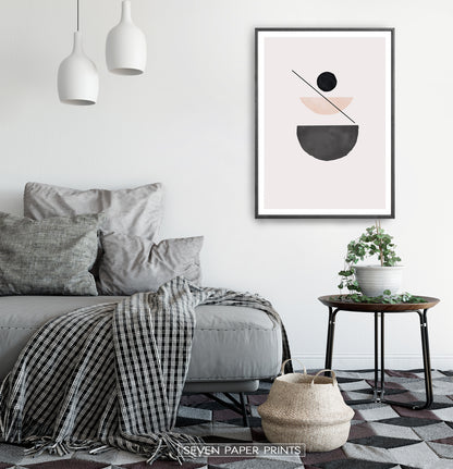 Boho Terracotta Wall Decor, Abstract Terracotta Art Print